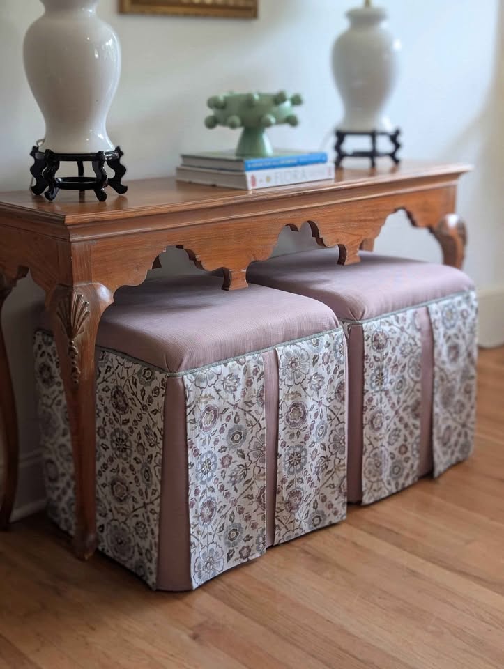 Box Skirt Ottoman-Pair