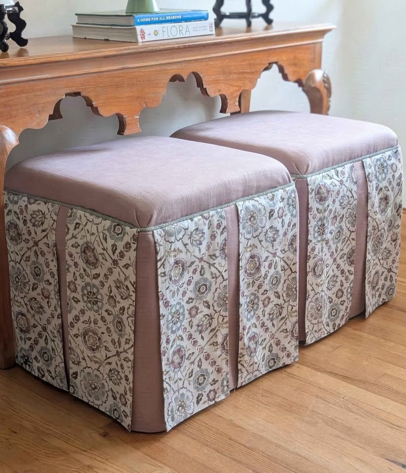 Box Skirt Ottoman-Pair