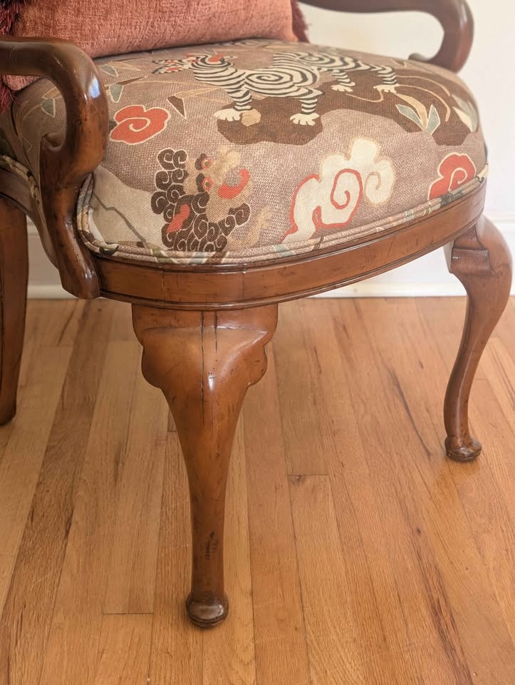 Tibetan Tiger Arm Chairs-Pair