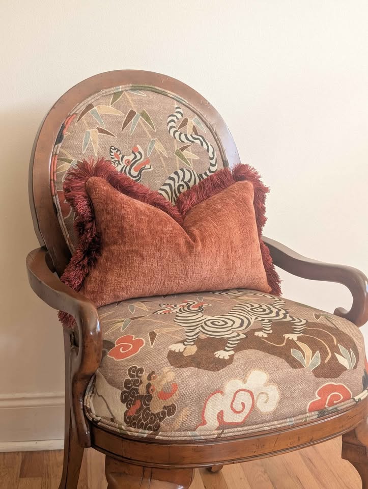 Tibetan Tiger Arm Chairs-Pair