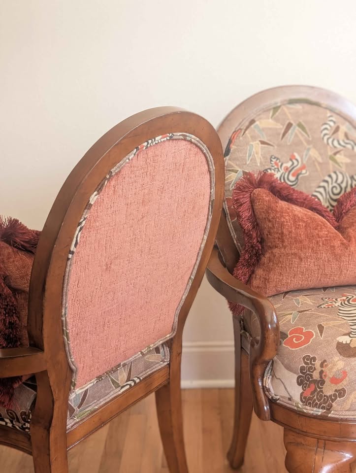 Tibetan Tiger Arm Chairs-Pair